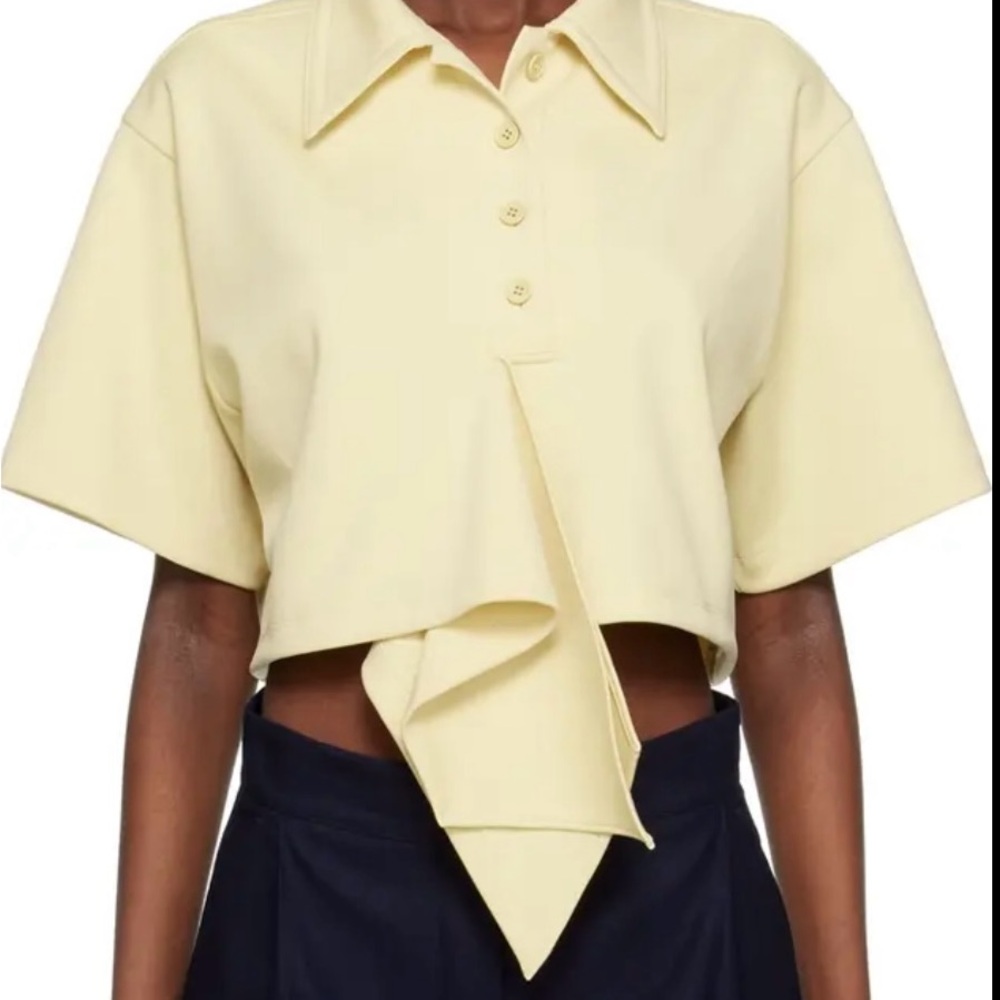 RECTO  Yellow Asymmetrical Shirt
